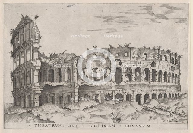 Speculum Romanae Magnificentiae: The Colosseum, 16th century., 16th century. Creator: Anon.
