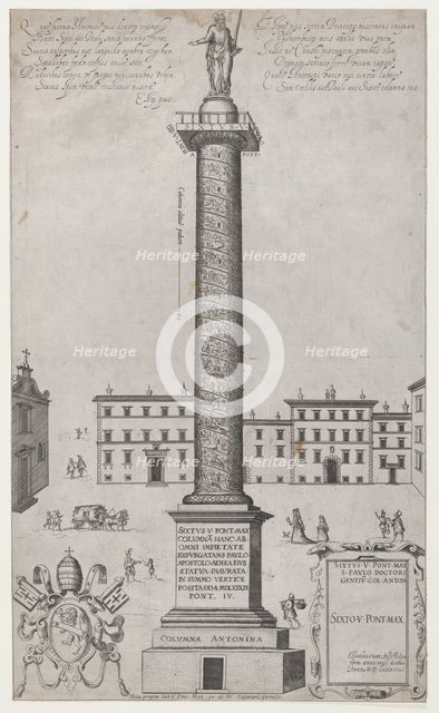 Speculum Romanae Magnificentiae: The Antonine Column, 1589., 1589. Creator: Anon.
