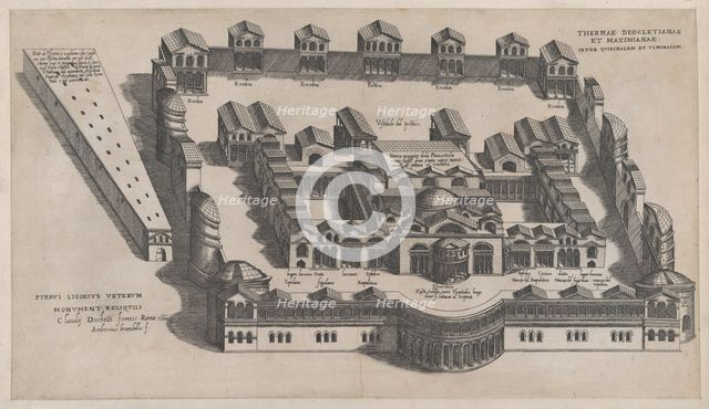 Speculum Romanae Magnificentiae: The Baths of Diocletian, 1582., 1582. Creator: Giovanni Ambrogio Brambilla.
