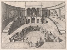 Speculum Romanae Magnificentiae: The Great Hall within the Farnese Palace, la..., late 16th century. Creator: Anon