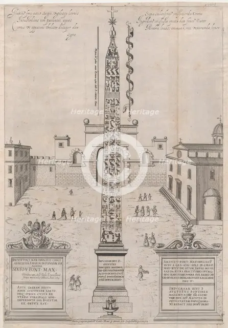 Speculum Romanae Magnificentiae: The Egyptian Obelisk of Augustus, 1589., 1589. Creator: Anon.