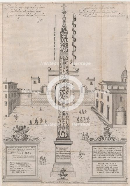 Speculum Romanae Magnificentiae: The Egyptian Obelisk of Augustus, 1589., 1589. Creator: Anon.