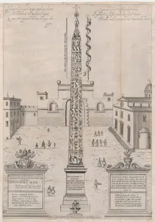 Speculum Romanae Magnificentiae: The Egyptian Obelisk of Augustus, 1589., 1589. Creator: Anon