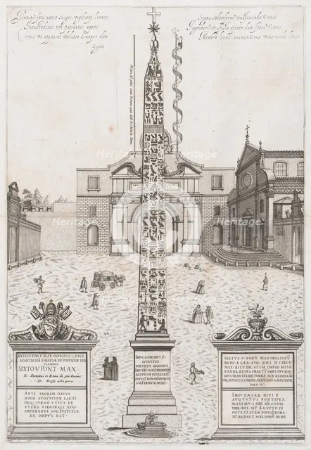 Speculum Romanae Magnificentiae: The Egyptian Obelisk of Augustus, 1589., 1589. Creator: Anon.