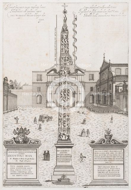 Speculum Romanae Magnificentiae: The Egyptian Obelisk of Augustus, 1589., 1589. Creator: Anon.