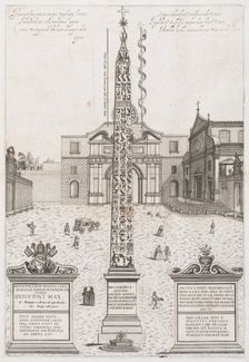 Speculum Romanae Magnificentiae: The Egyptian Obelisk of Augustus, 1589., 1589. Creator: Anon
