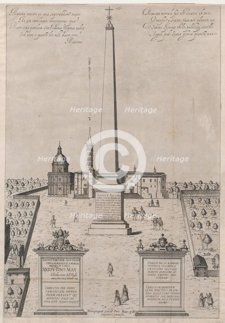 Speculum Romanae Magnificentiae: The Egyptian Obelisk of Augustus, 1589., 1589. Creator: Anon.