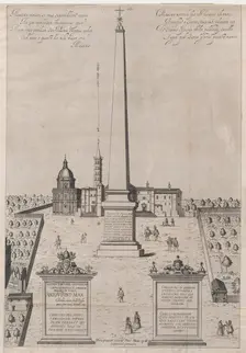 Speculum Romanae Magnificentiae: The Egyptian Obelisk of Augustus, 1589., 1589. Creator: Anon