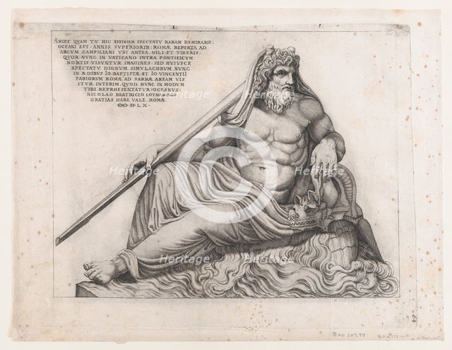 Speculum Romanae Magnificentiae: The Ocean God, 1560., 1560. Creator: Nicolas Beatrizet.