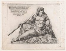 Speculum Romanae Magnificentiae: The Ocean God, 1560., 1560. Creator: Nicolas Beatrizet