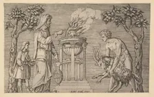 Speculum Romanae Magnificentiae: The Sacrifice of a Ram, 16th century. Creator: Marco Dente