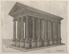 Speculum Romanae Magnificentiae: The Temple of Fortune in Rome, 16th century., 16th century. Creator: Nicolas Beatrizet