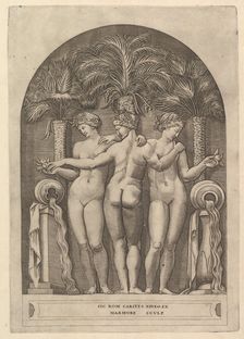 Speculum Romanae Magnificentiae: The Three Graces, ca. 1515-27. Creator: Marco Dente
