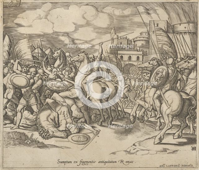 Speculum Romanae Magnificentiae: The Victory of Scipio [over Syphax], 16th century. Creator: Master of the Die.