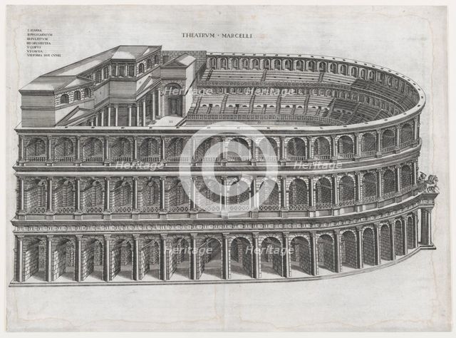 Speculum Romanae Magnificentiae: Theater of Marcellus, 16th century., 16th century. Creator: Anon.