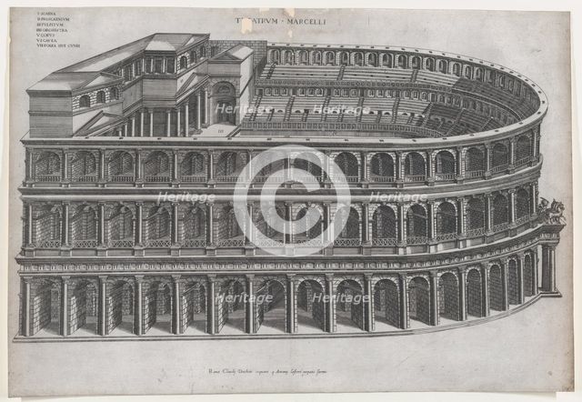 Speculum Romanae Magnificentiae: Theater of Marcellus, 16th century., 16th century. Creator: Anon.