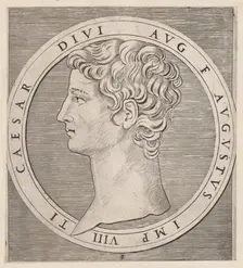 Speculum Romanae Magnificentiae: Tiberius, from The Twelve Caesars, ca. 1500-1534., ca. 1500-1534. Creator: Marcantonio Raimondi