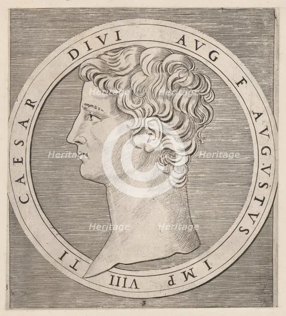Speculum Romanae Magnificentiae: Tiberius, from The Twelve Caesars, ca. 1500-1534., ca. 1500-1534. Creator: Marcantonio Raimondi.