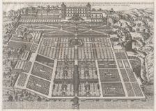 Speculum Romanae Magnificentiae: Tivoli Palace and Gardens, 1581., 1581. Creator: Attributed to Giovanni Ambrogio Brambilla