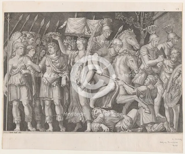 Speculum Romanae Magnificentiae: Trajan Between City of Victory and Rome, ca. 1500..., ca. 1500-34 . Creator: Anon.