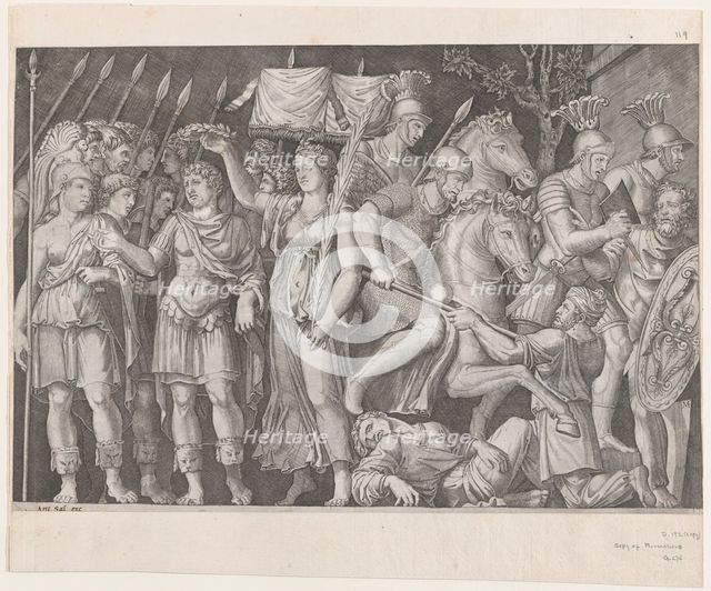 Speculum Romanae Magnificentiae: Trajan Between City of Victory and Rome, ca. 1500..., ca. 1500-34 . Creator: Anon.