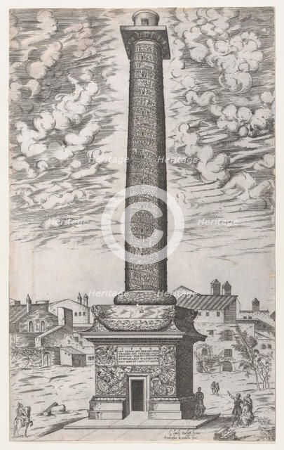 Speculum Romanae Magnificentiae: Trajan's Column, 1581-86., 1581-86. Creator: Giovanni Ambrogio Brambilla.