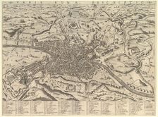 Speculum Romanae Magnificentiae: View of Modern Rome from the West, 1590. Creator: Giovanni Ambrogio Brambilla
