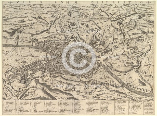 Speculum Romanae Magnificentiae: View of Modern Rome from the West, 1590. Creator: Giovanni Ambrogio Brambilla.