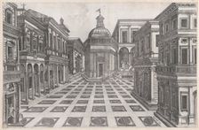 Speculum Romanae Magnificentiae: View of Buildings Adjoining the Capitol, 16th cen..., 16th century. Creator: Anon