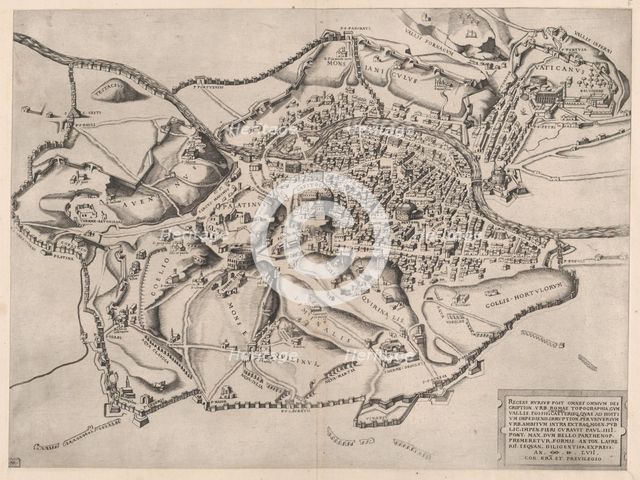 Speculum Romanae Magnificentiae: View of Rome from the East, 16th century., 16th century. Creator: Nicolas Beatrizet.