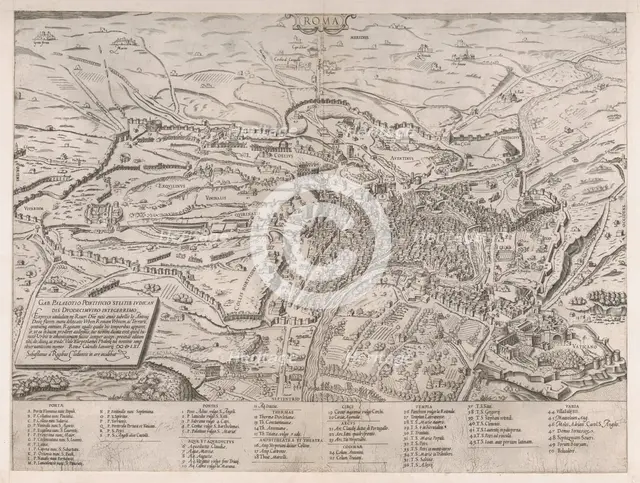 Speculum Romanae Magnificentiae: View of Rome from the North, 1561., 1561. Creator: Sebastiano di Re.