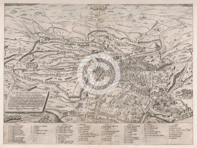 Speculum Romanae Magnificentiae: View of Rome from the North, 1561., 1561. Creator: Sebastiano di Re.