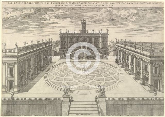 Speculum Romanae Magnificentiae: View of the Roman Capitol, 1569. Creator: Etienne Duperac.