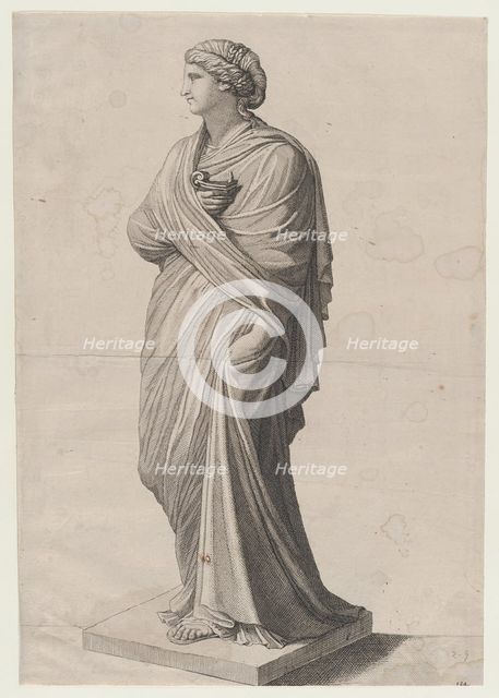 Speculum Romanae Magnificentiae: A Vestal Virgin (?), 16th century., 16th century. Creator: Anon.