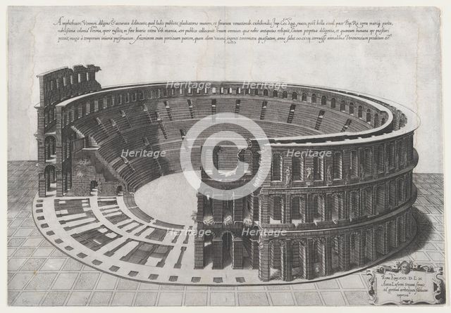 Speculum Romanae Magnificentiae: Amphitheater at Verona, 1560., 1560. Creator: Anon.