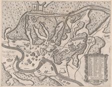 Speculum Romanae Magnificentiae: Ancient Rome, and its Hills, from the West, 1582., 1582. Creator: Giovanni Ambrogio Brambilla