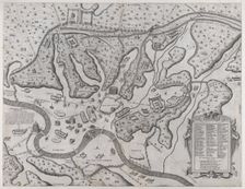 Speculum Romanae Magnificentiae: Ancient Rome and its Hills, from the West, 1573., 1573. Creator: Etienne Duperac