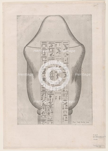 Speculum Romanae Magnificentiae: Back of an Egyptian canopic va..., late 16th to early 17th century. Creator: Etienne Duperac.