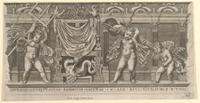 Speculum Romanae Magnificentiae: Bas-Relief with Three Cupids, 1519. Creator: Marco Dente