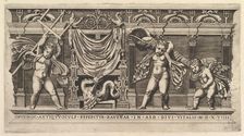 Speculum Romanae Magnificentiae: Bas-Relief with Three Cupids, 1519. Creator: Marco Dente