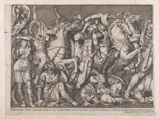 Speculum Romanae Magnificentiae: Battle of the Amazons, 1559., 1559. Creator: Nicolas Beatrizet