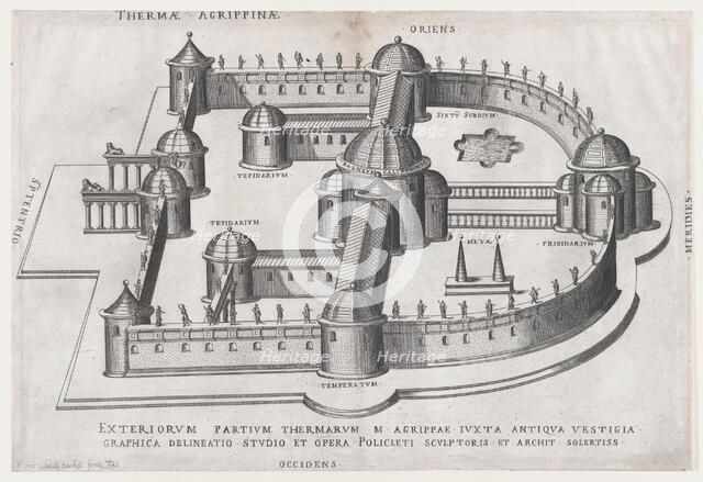 Speculum Romanae Magnificentiae: Baths of Agrippa, 1585., 1585. Creator: Anon.