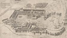 Speculum Romanae Magnificentiae: Birdseye View of the Port of Rome, 1554., 1554. Creator: Giulio de Musi