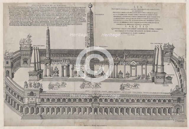 Speculum Romanae Magnificentiae: Circus Maximus, 1553., 1553. Creator: Nicolas Beatrizet.