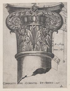 Speculum Romanae Magnificentiae: Composite of Corinthian and Ionic, ca. 1537., ca. 1537. Creator: Master GA
