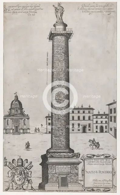 Speculum Romanae Magnificentiae: Column of Trajan, 1589., 1589. Creator: Attributed to Nicolas Beatrizet.