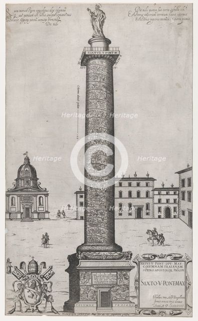 Speculum Romanae Magnificentiae: Column of Trajan, 1589., 1589. Creator: Attributed to Nicolas Beatrizet.