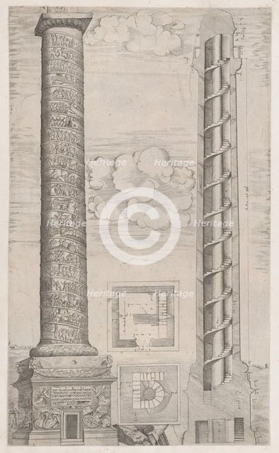 Speculum Romanae Magnificentiae: Column of Trajan, 16th century., 16th century. Creator: Anon.