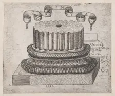 Speculum Romanae Magnificentiae: Corinthian base, 1544., 1544. Creator: Sebastiano Serlio