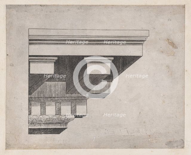 Speculum Romanae Magnificentiae: Cornice, 16th century., 16th century. Creator: Anon.